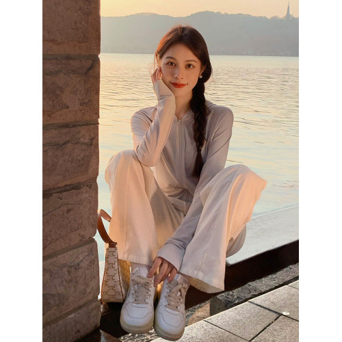 坦博爾修身防曬衣女款夏季小蠻腰防曬紫外線冰絲透氣UPF100防曬服