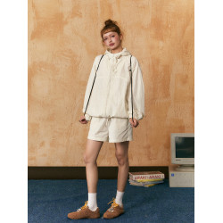 EZEK防紫外線連帽防曬衣女戶外UPF50+防曬服五分短褲兩件套套裝