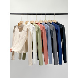 貓人冰絲涼感立領防曬衣2025女夏新款修身顯瘦瑜珈薄款防曬服外套