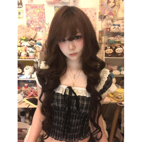 法式復古蕾絲花邊方領短袖襯衫女夏季設計感系帶收腰褶皺短款上衣