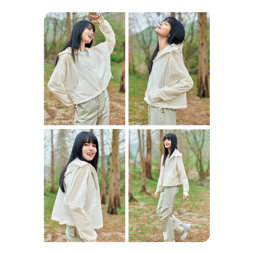 雪中飛2026春裝新款UPF50+女士防曬衣山系戶外可拆卸帽簷休閒輕薄