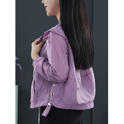 小個子防曬薄款短外套女夏季2025新款休閒百搭洋氣女士開衫防曬衣