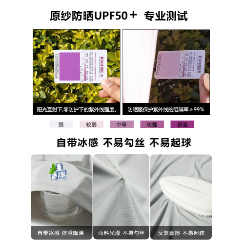 WASSUP CMKPO戶外防曬服女士夏季新款冰絲涼感透氣黑膠原紗防曬衣