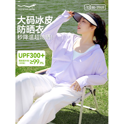 VV微內薇大碼防曬衣服女士夏季寬鬆輕薄外套防紫外線冰絲涼感上衣