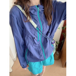 多巴胺紫色戶外運動套裝女夏季冰絲薄款速乾防曬衣登山騎行沖鋒衣