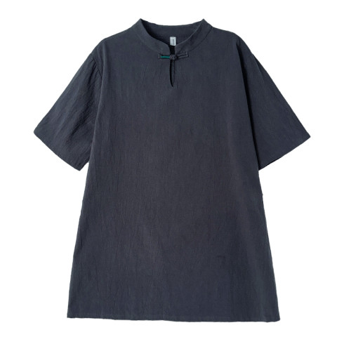 高級減齡大碼復古文藝百搭夏新款高檔文藝優雅復古套頭襯衫上衣女