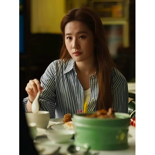 秋冬藍條紋襯衫女款外穿長袖老錢風襯衣設計感小衆炸街高級感女裝