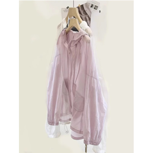 超輕薄防曬衣女2025夏季新款休閒透氣防風皮膚衣寬鬆短款連帽外套