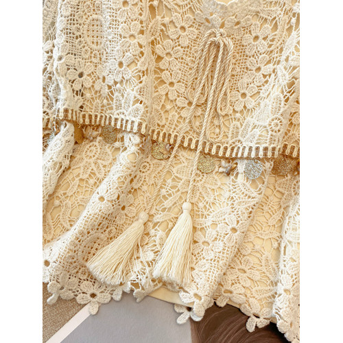 自畱款推薦~2025春夏新款蕾絲吊帶兩件套寬鬆短袖T恤女夏ins上衣