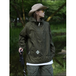 輕薄透氣防曬服女防紫外線UPF50+戶外休閒工裝連帽沖鋒衣外套男潮