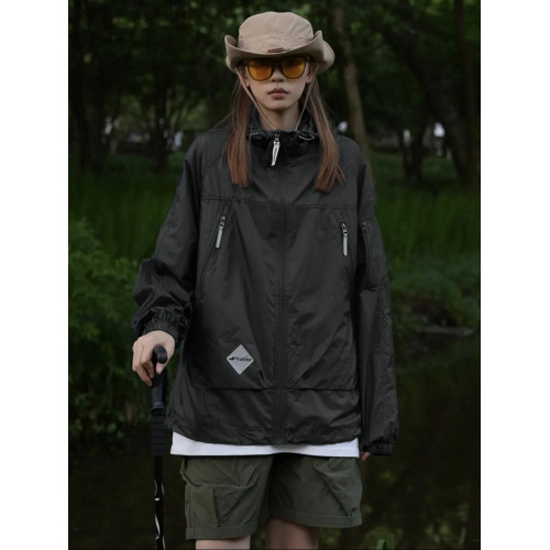 輕薄透氣防曬服女防紫外線UPF50+戶外休閒工裝連帽沖鋒衣外套男潮