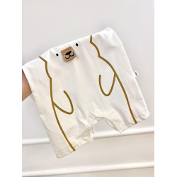 短袖可愛嬰幼兒超萌簡約連體衣男女寶寶肩釦哈衣新生兒夏季外出服