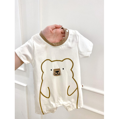 短袖可愛嬰幼兒超萌簡約連體衣男女寶寶肩釦哈衣新生兒夏季外出服