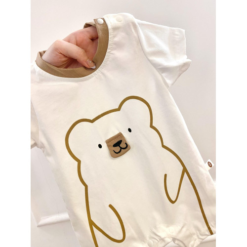 短袖可愛嬰幼兒超萌簡約連體衣男女寶寶肩釦哈衣新生兒夏季外出服