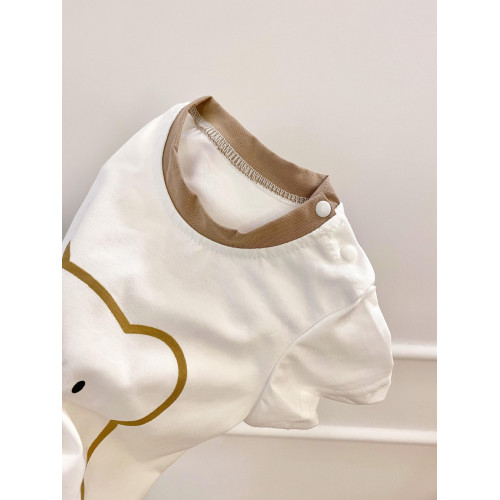 短袖可愛嬰幼兒超萌簡約連體衣男女寶寶肩釦哈衣新生兒夏季外出服