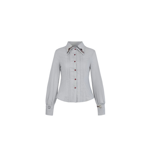 【Kyouko】哈利波特聯名正版授權條紋襯衫修身顯瘦長袖上衣女裝