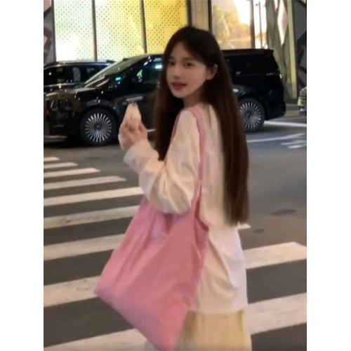 韓系chic趣味圖案長袖防曬衣罩衫女夏季松弛感寬鬆休閒百搭上衣潮