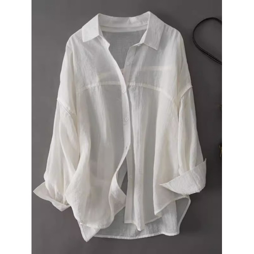 胖mm特大碼300斤輕奢天絲長袖防曬襯衫女春夏透氣防曬服秋季襯衣