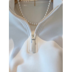 今年新款白色長袖打底衫女2026春秋冬半拉鍊氣質時尚質感洋氣上衣