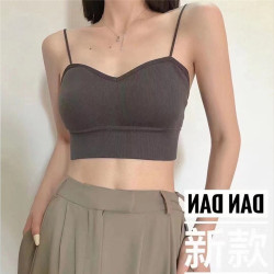 別致小吊帶背心女美背文胸一體內衣西裝內搭打底抹胸上衣夏季外穿