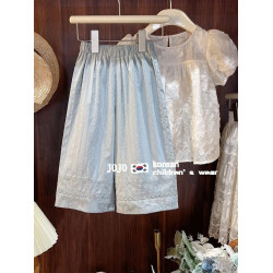 女寶寶韓版透氣防蚊褲秋季2025新款小女孩秋款百搭休閒薄款濶腿褲