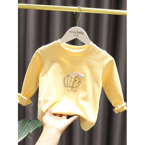 女寶寶春裝打底衫2025春秋新款兒1童百搭T恤洋氣女2童韓版上衣潮3