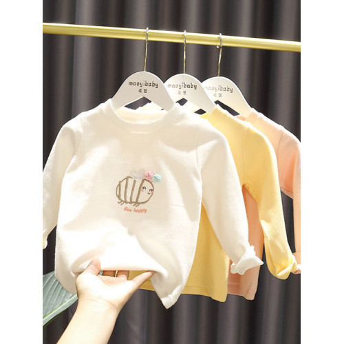 女寶寶春裝打底衫2025春秋新款兒1童百搭T恤洋氣女2童韓版上衣潮3