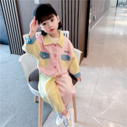 女童秋裝套裝2022年新款春秋網紅女寶寶衣服兒童裝洋氣春款兩件套