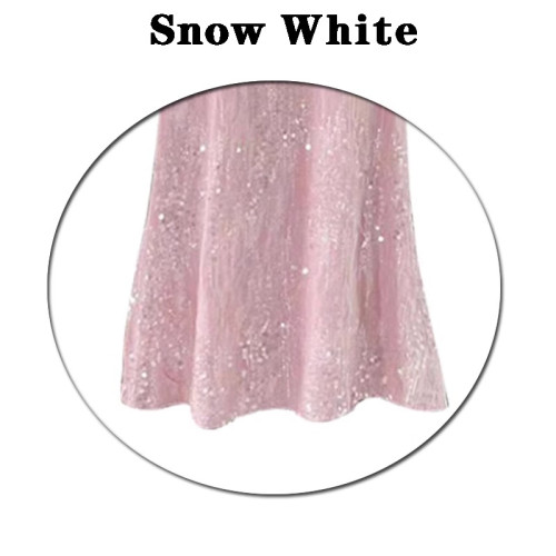 Snow White粉紅色珠片閃閃半身裙夏季新款2023復古重工亮片顯瘦潮