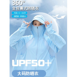 2025新款加肥大碼冰絲防曬衣女夏胖mm寬鬆透氣騎車鬥篷防曬服外套