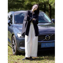 藏藍襯衫外套女慵懶chic韓版春裝寬鬆小衆襯衣廓形設計感休閒上衣