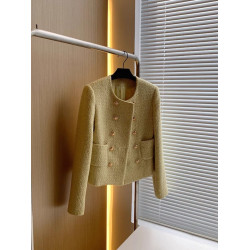 氣質女裝2025年新款秋季時尚法式高級感名媛高級小香風黃色短外套