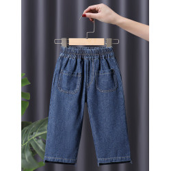 女寶寶春秋季2025新款時尚韓版套裝女孩網紅休閒可愛甜美牛仔套裝