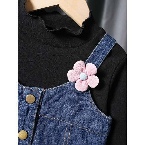 女寶寶春秋季2025新款時尚韓版套裝女孩網紅休閒可愛甜美牛仔套裝