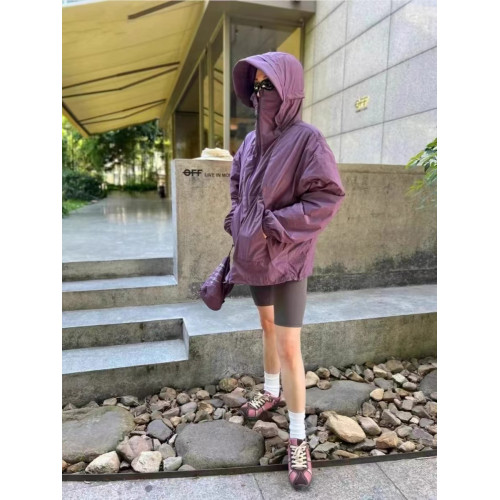 戶外UPF50+紫色防曬衣女夏季防紫外線運動沖鋒衣男外套輕薄皮膚衣