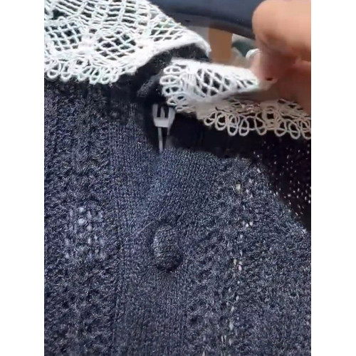 氣質黑色針織開衫女2025年秋季新款百搭溫柔修身顯瘦氣質減齡上衣