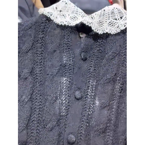 氣質黑色針織開衫女2025年秋季新款百搭溫柔修身顯瘦氣質減齡上衣