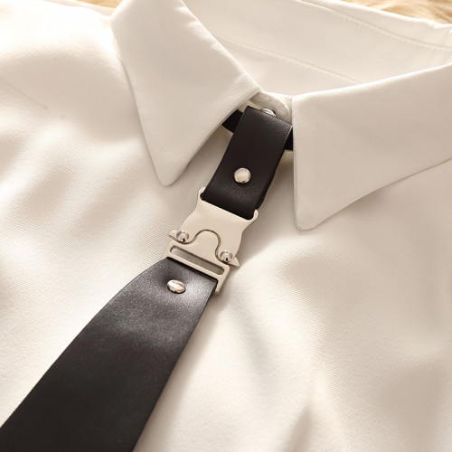 秋裝新款假兩件襯衫女洋氣時尚百搭外穿襯衣小個子短款上衣潮