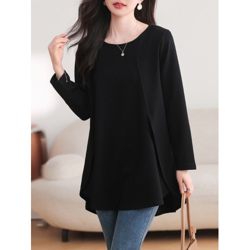 九月陌墨休閒空氣層t恤女春季2025年新款洋氣上衣歐洲站大碼女裝