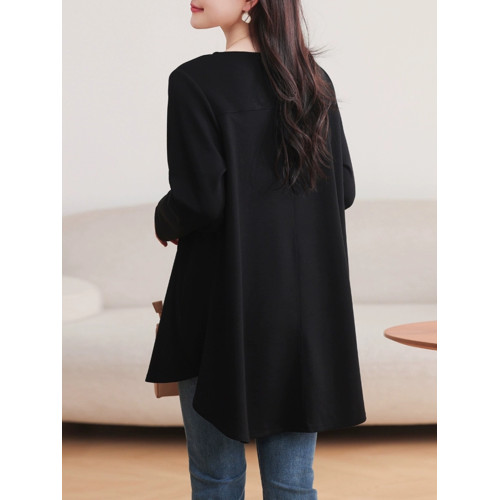 九月陌墨休閒空氣層t恤女春季2025年新款洋氣上衣歐洲站大碼女裝