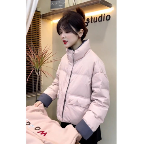 氣質女裝2025年新款秋季時尚法式高級感減齡寬鬆長袖立領棉服外套