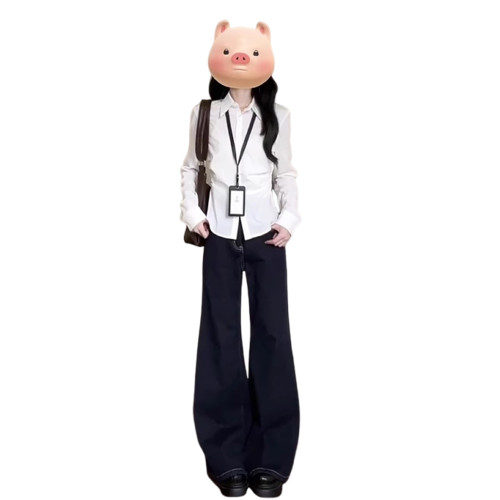 白色氣質掐腰修身設計感長袖襯衫女2026新款法式小衫收腰襯衣上衣