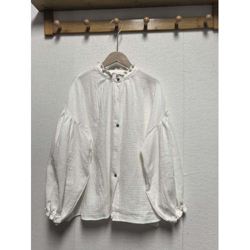 0105嬰兒棉娃娃衫花邊領花邊袖 胸圍150衣長70