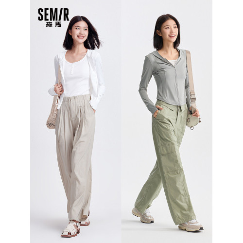 商場同款森馬外套女短款連帽修身小個子衣服夏季魚骨防曬涼感夾克