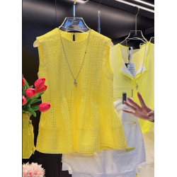 法式漂亮鏤空無袖娃娃衫襯衫2025新款時髦洋氣減齡收腰背心上衣女