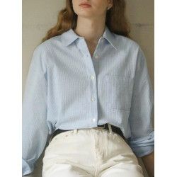 純棉白色襯衫女春秋法式上衣職業通勤白襯衣寬鬆柔軟開衫簡約百搭