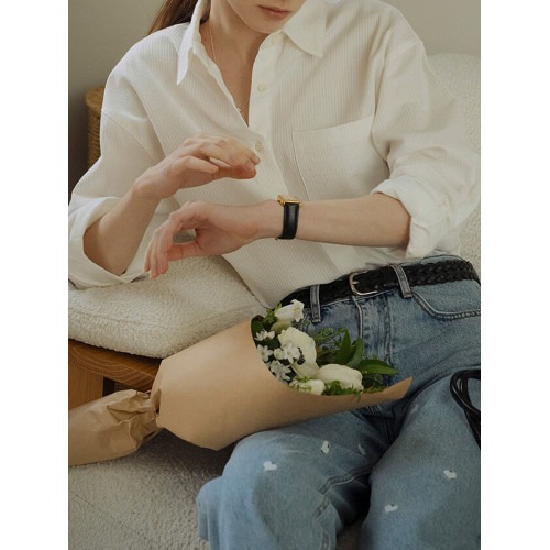 純棉白色襯衫女春秋法式上衣職業通勤白襯衣寬鬆柔軟開衫簡約百搭