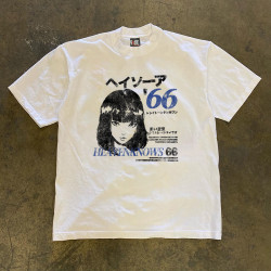 IGEUMM 260g重磅漫畫澁穀女孩印花高街潮牌短袖T恤情侶防曬上衣女