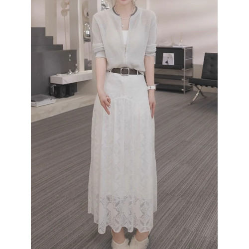 簡約外套拉鍊設計感上衣針織開衫鏤空2025秋季長袖慵懶風休閒別致