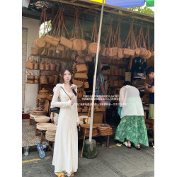 防曬衣長款全身2025夏季原紗薄款防紫外線修身冰絲防曬服連衣裙女